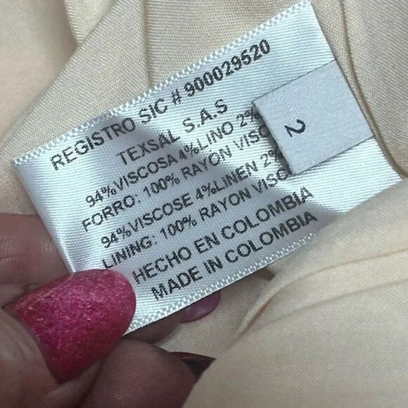 NWT womens AZULU golden stripes lesedi midi v neck ring ruffle dress size 2 - Picture 12 of 14